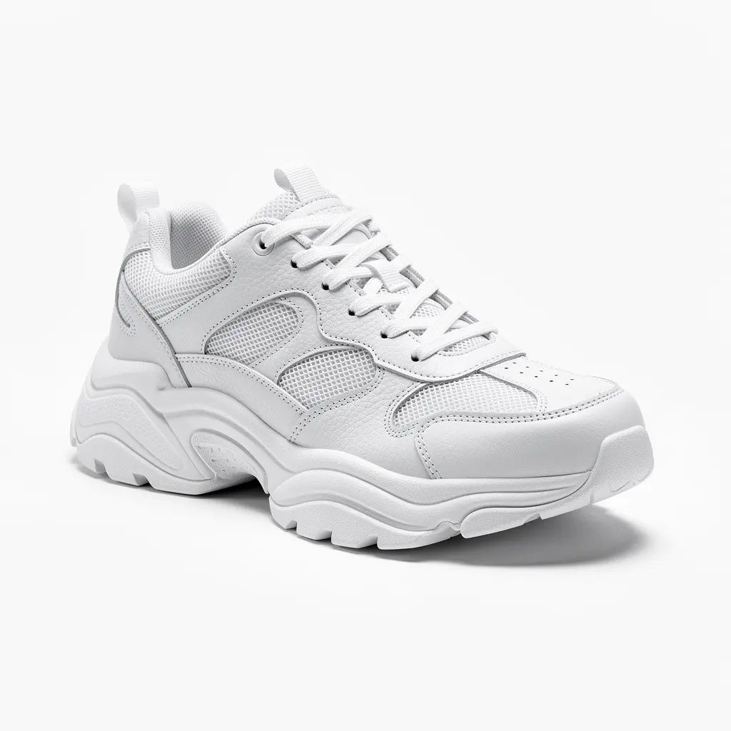 Chunky Dad Sneakers Triple White Dopamine Variant