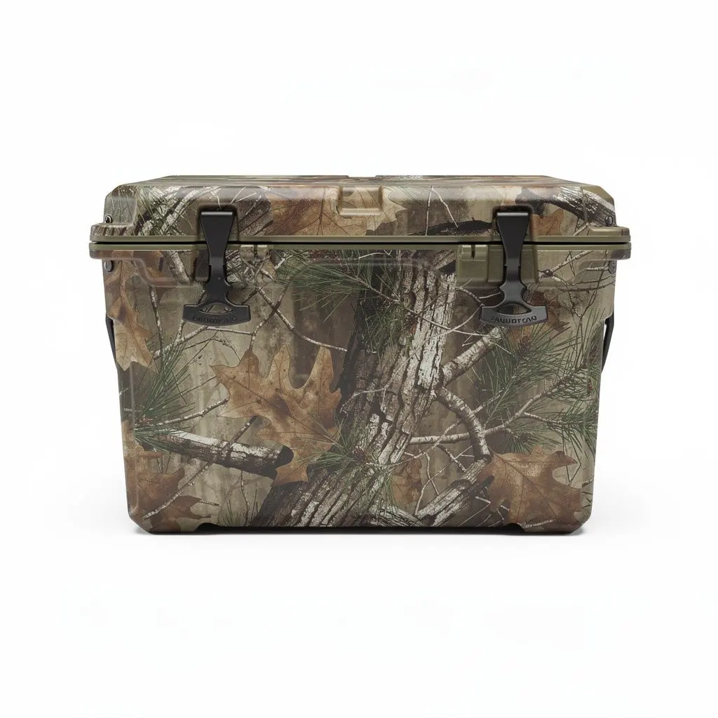 Cooler Hard-Sided 45qt Camo Cart Theater Cut