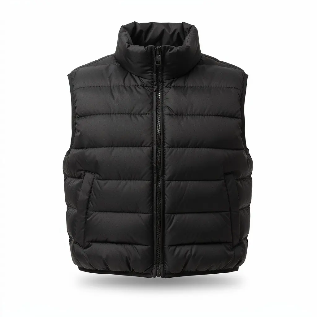 Cropped Puffer Vest Black Zero-Checkout Edition