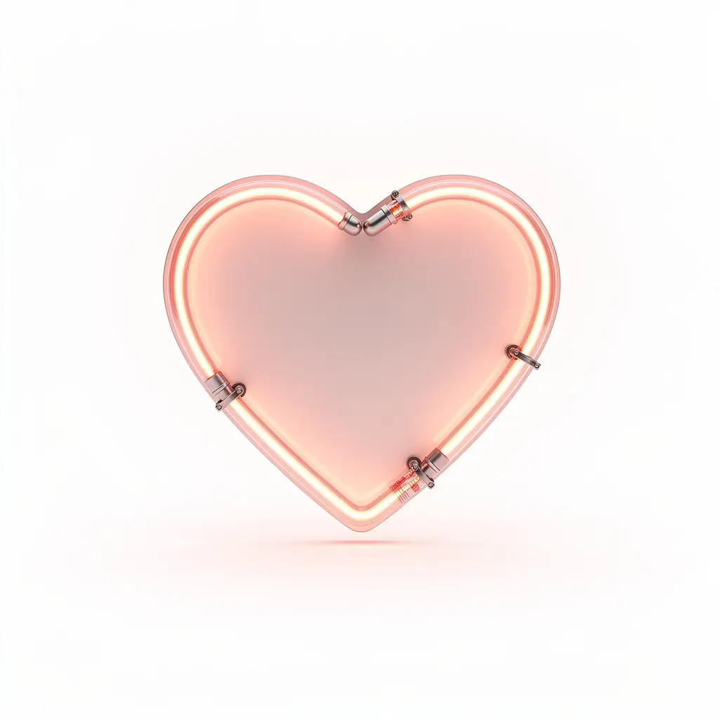 Custom Neon Sign Heart Wish Drop