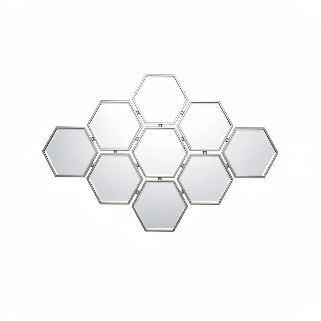 Decorative Mirror Set Hex Dopamine Variant