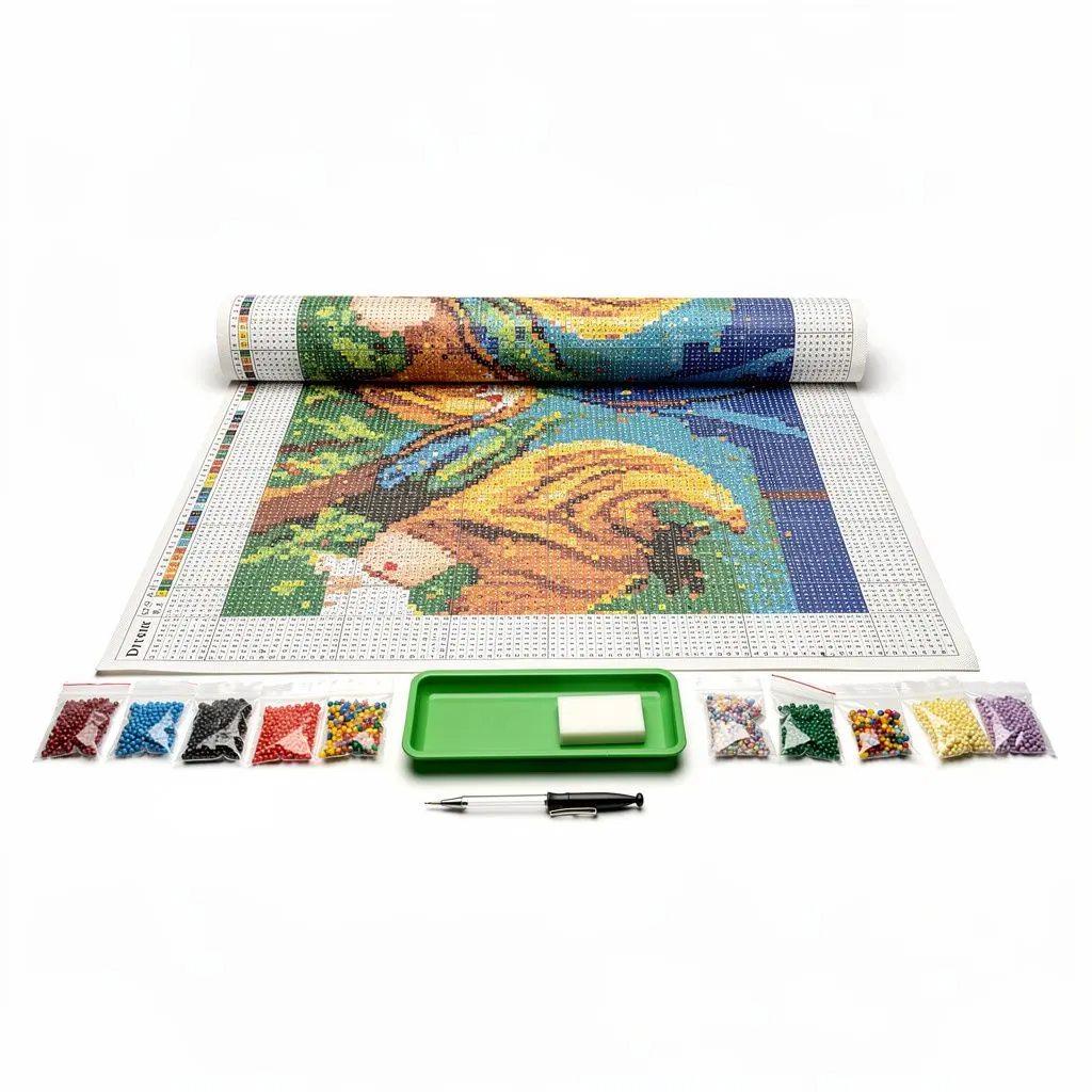 Diamond Painting Kit Full-Drill Cart Theater Cut