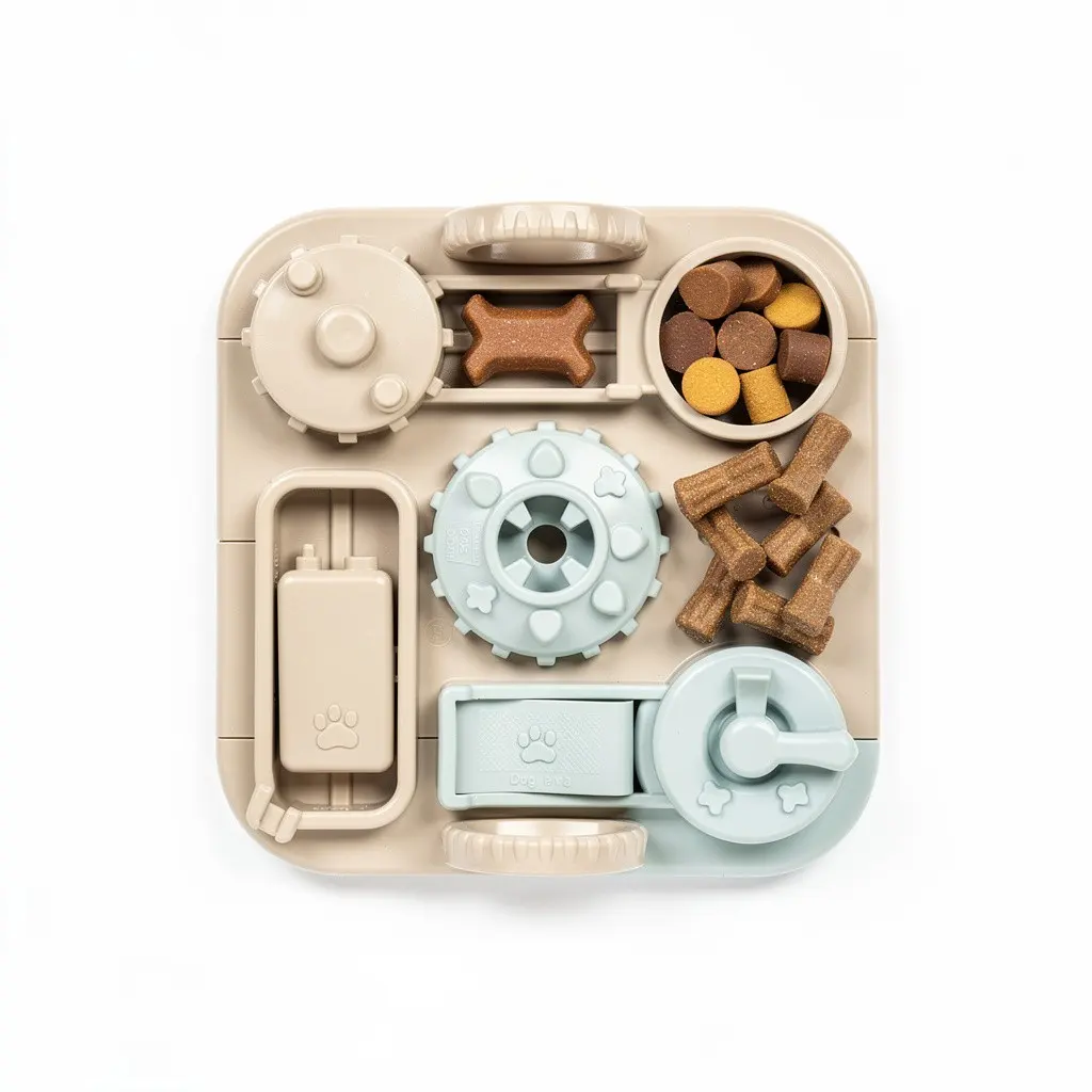 Dog Puzzle Treat Toy Level 3 Cart Theater Cut