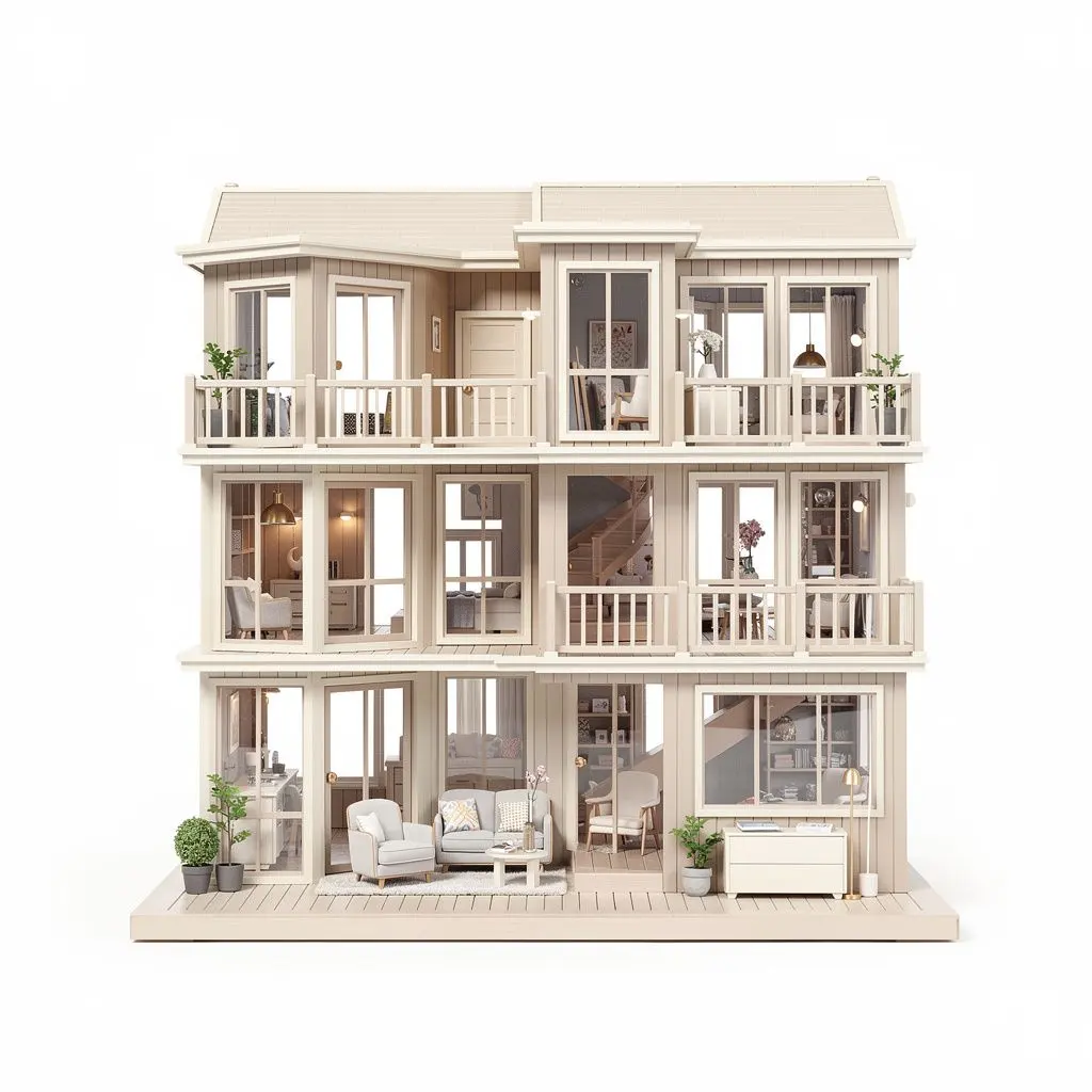 Dollhouse Mansion Modern Dopamine Variant