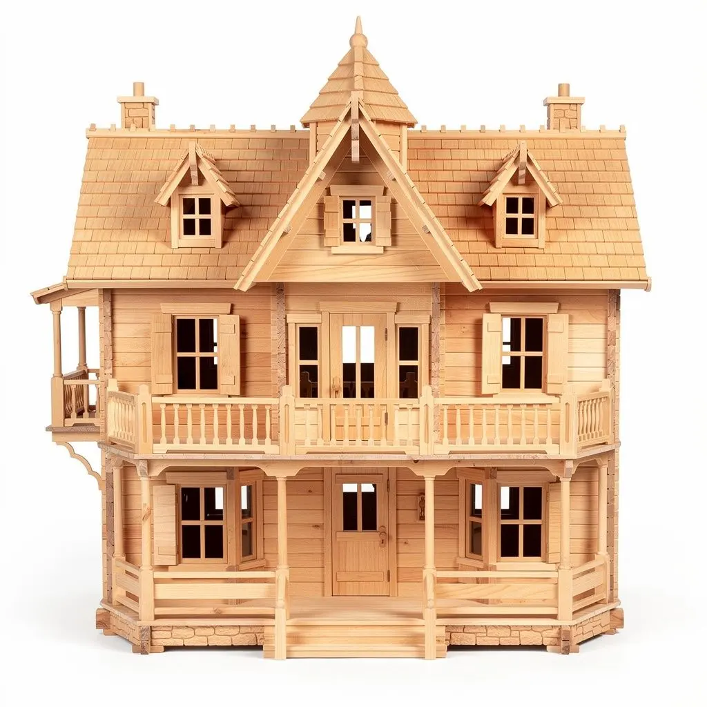 Dollhouse Mansion Wooden Wish Drop