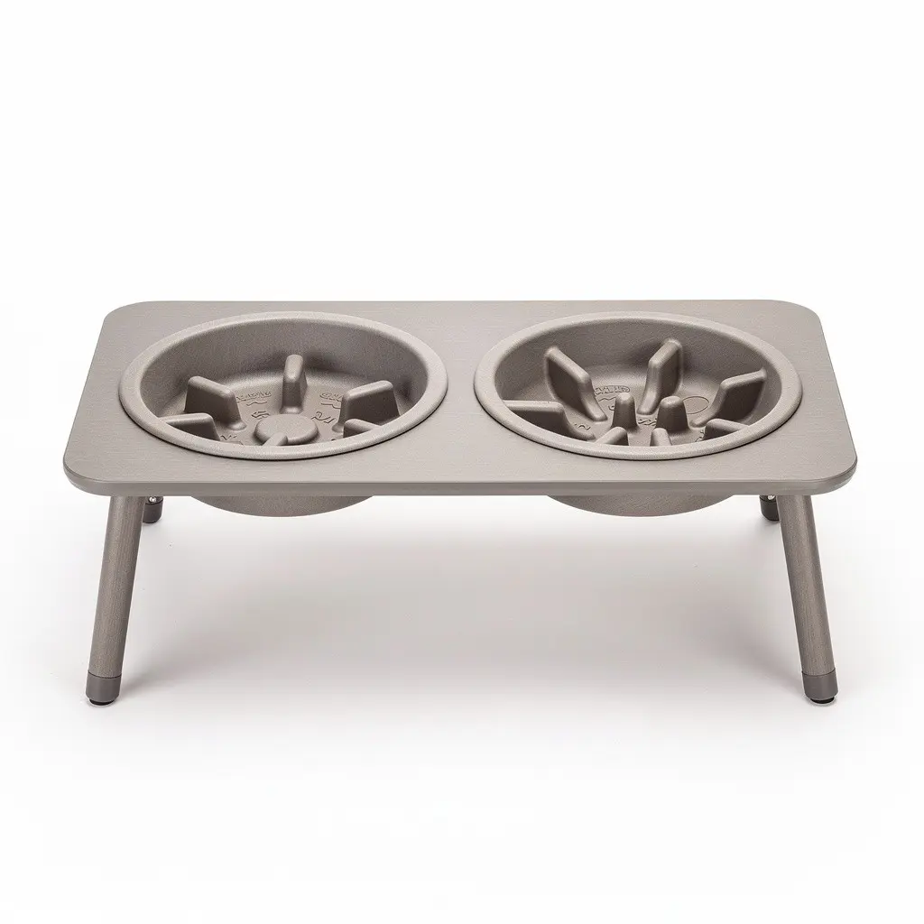 Elevated Dog Bowl Stand Slow-Feed Zero-Checkout Edition