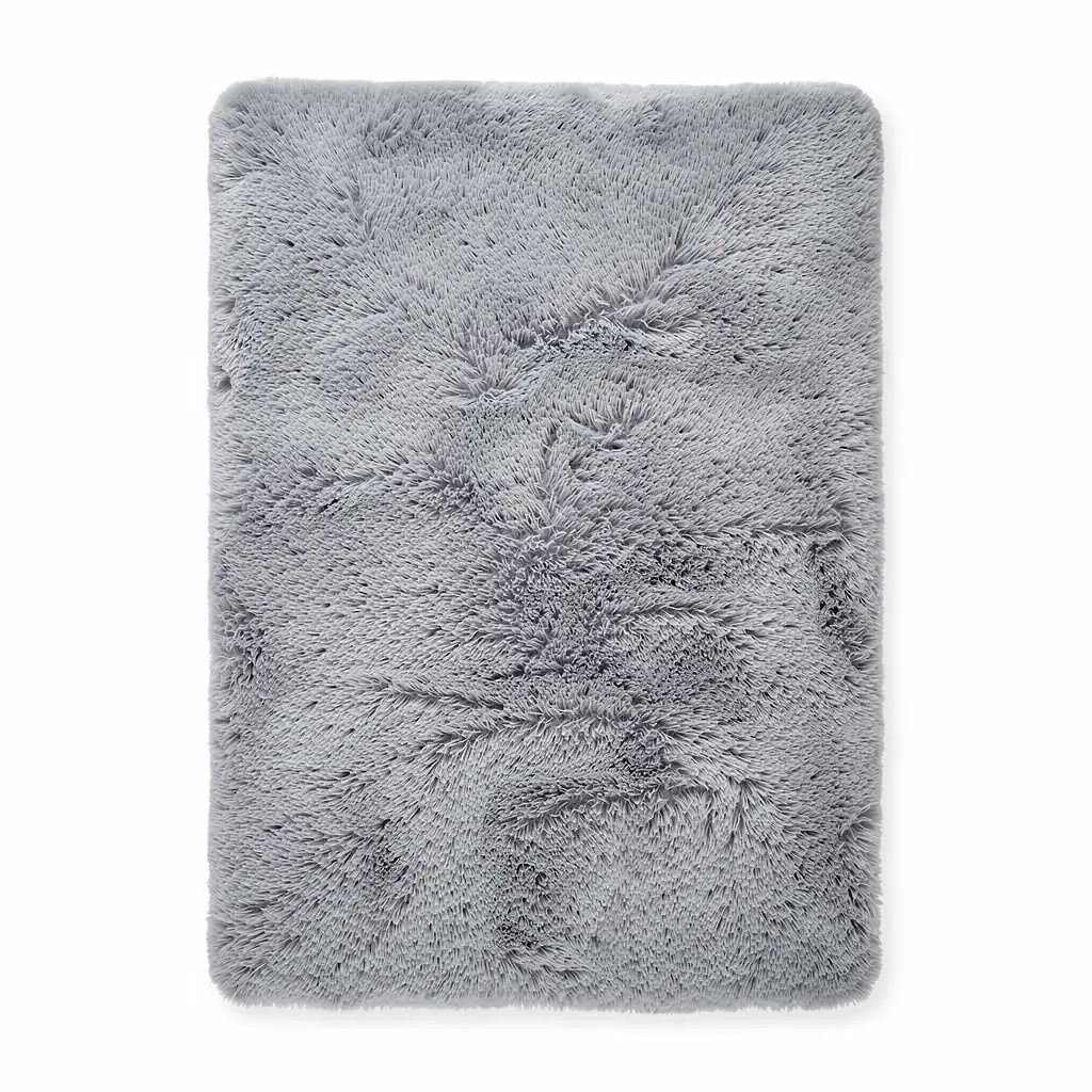 Faux Fur Area Rug Grey Cart Theater Cut