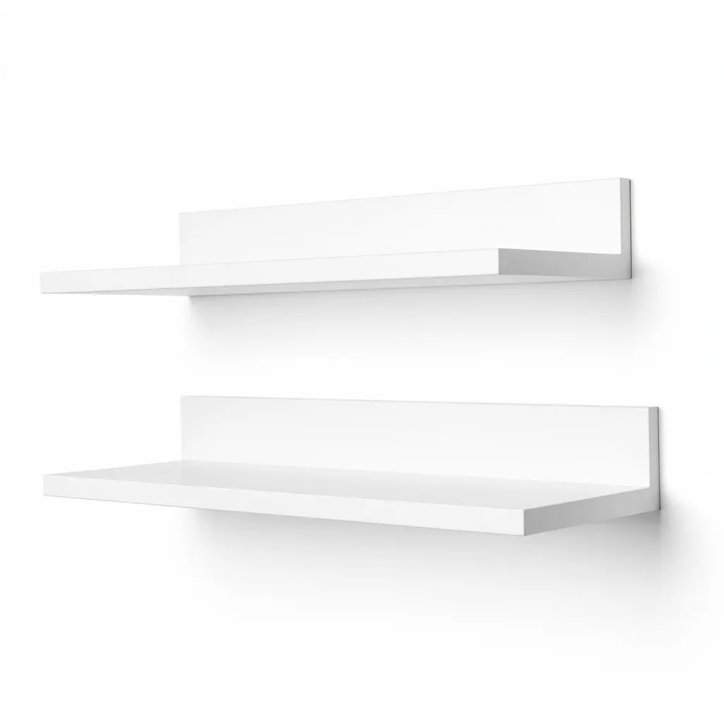 Floating Wall Shelves (3) White Zero-Checkout Edition