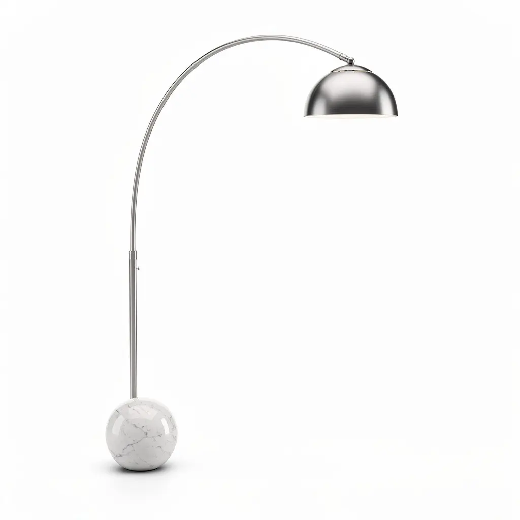 Floor Lamp Arc Marble-Base Dopamine Variant
