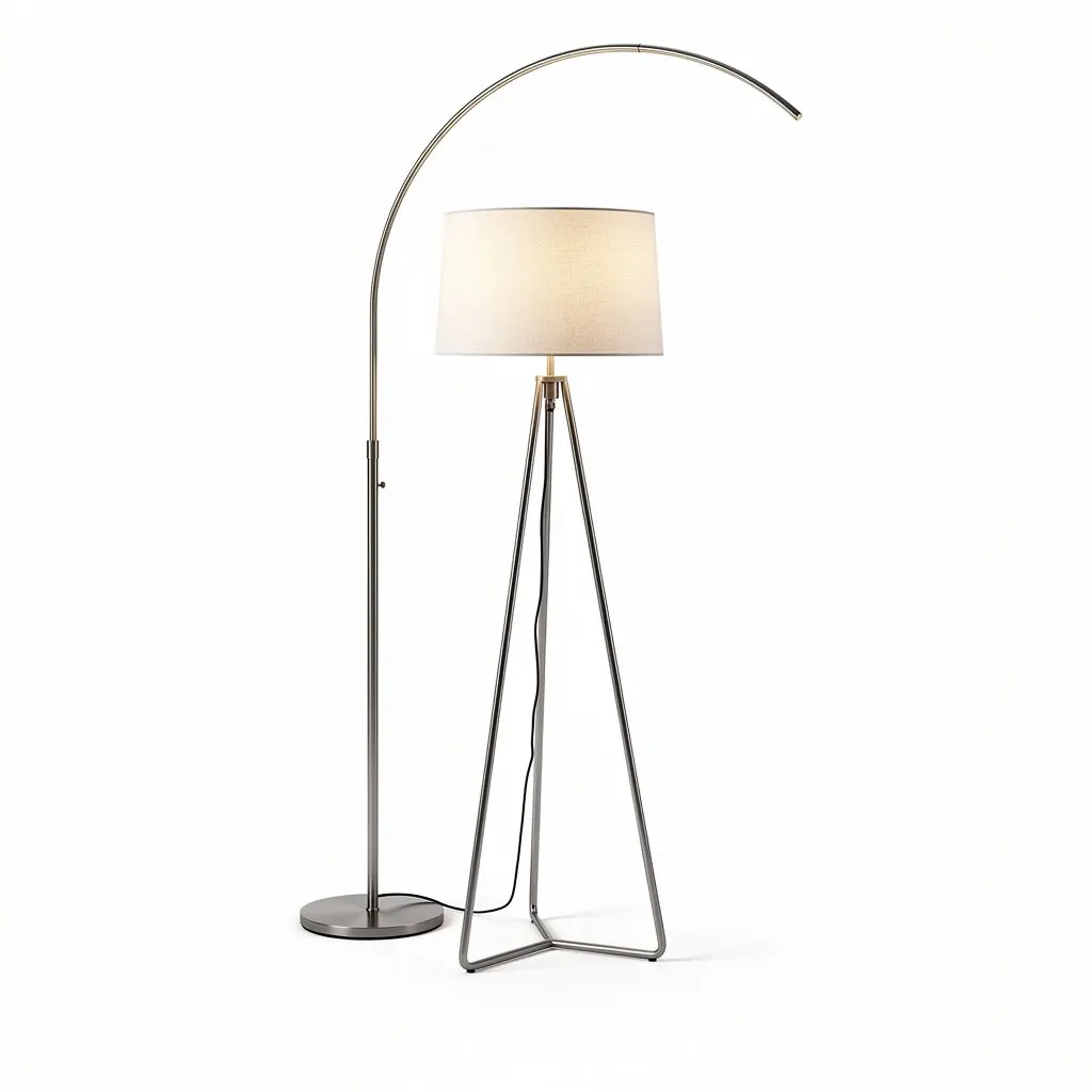 Floor Lamp Arc Tripod Zero-Checkout Edition