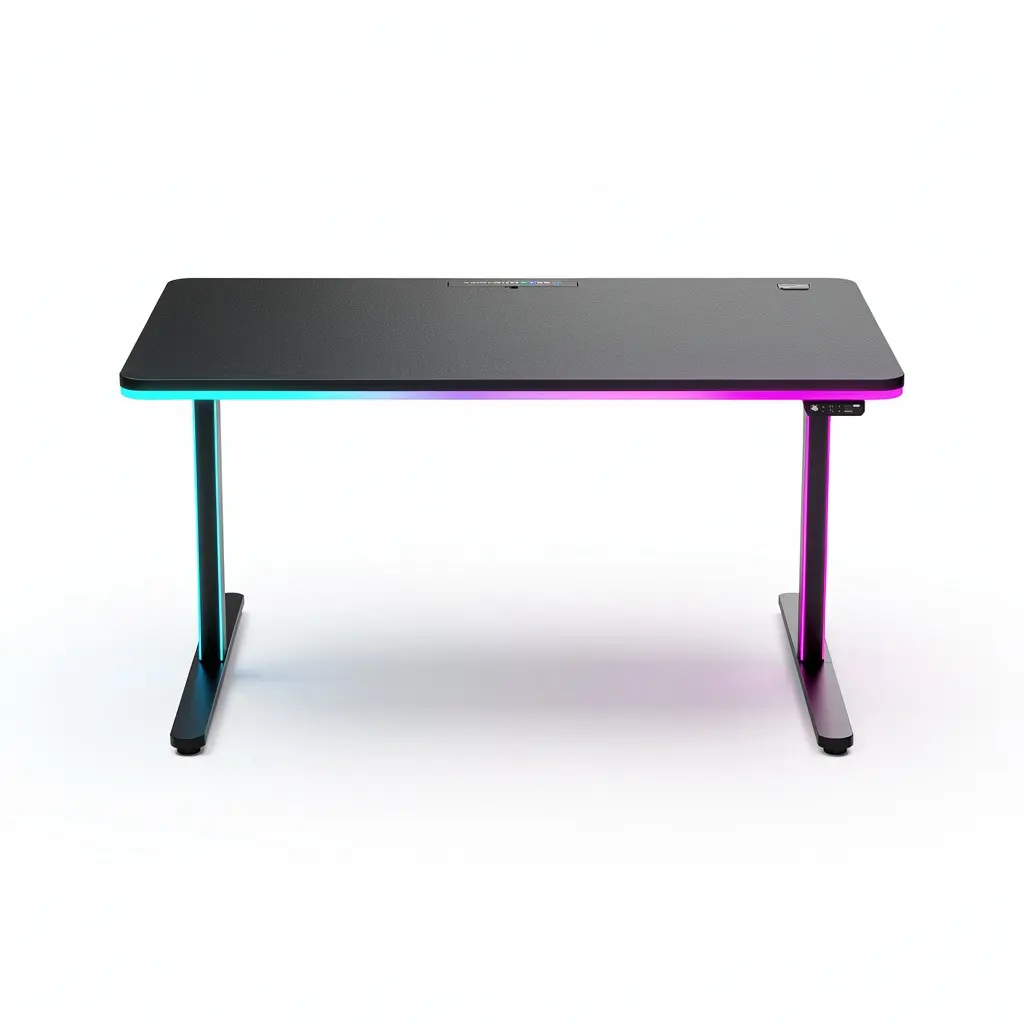 Gaming Desk RGB Standing Cart Theater Cut