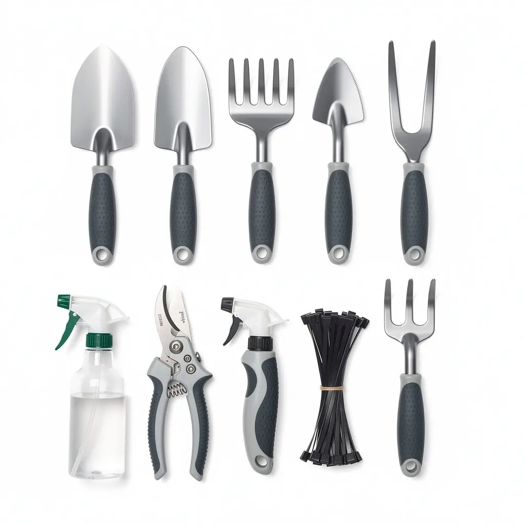 Garden Tool Set (10pc) Ergonomic Wish Drop