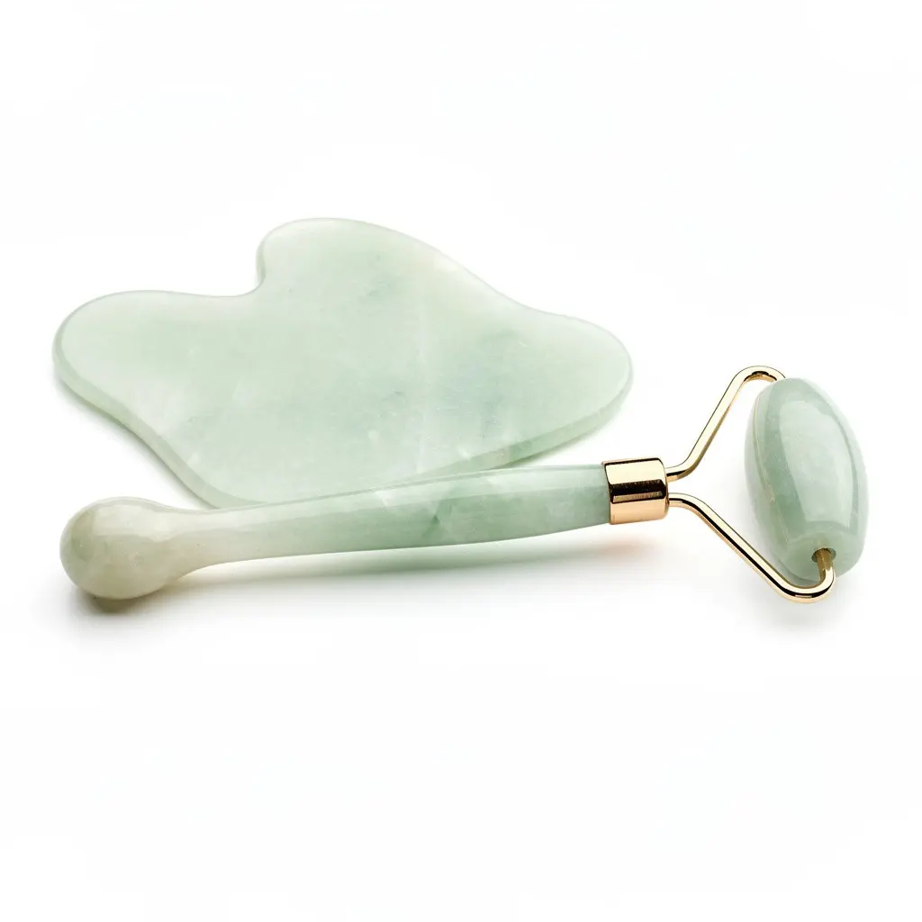 Gua Sha & Roller Set Jade Wish Drop