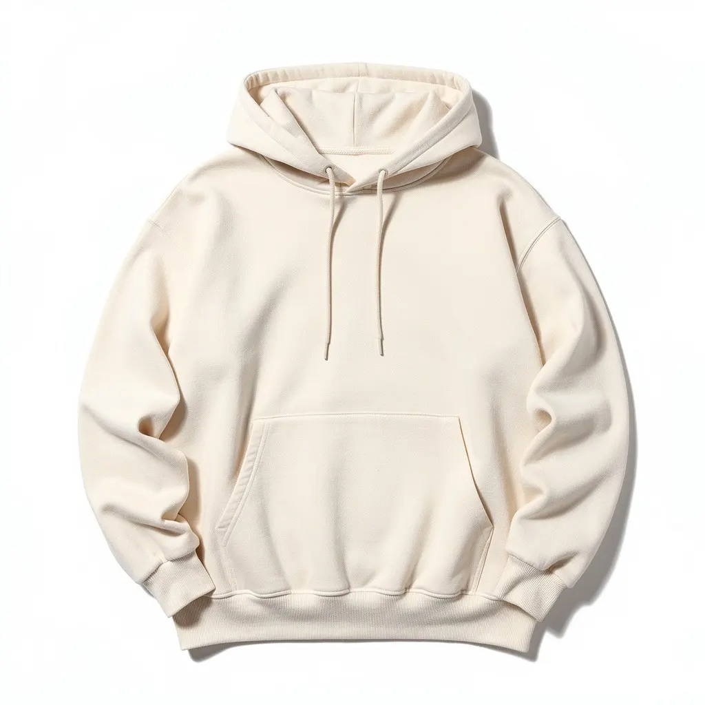 Heavyweight Oversized Hoodie Cream Cart Theater Cut