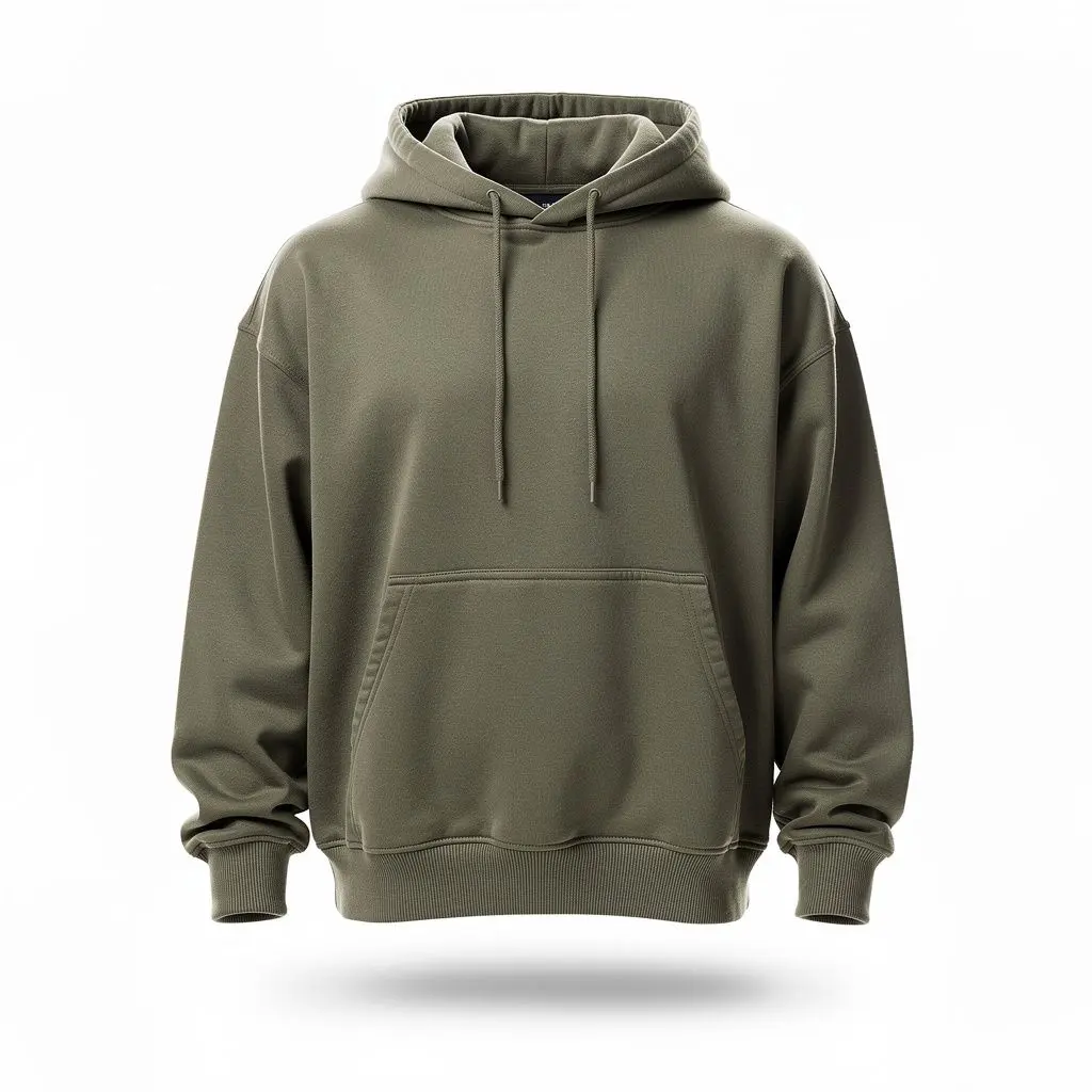 Heavyweight Oversized Hoodie Faded Olive Dopamine Variant