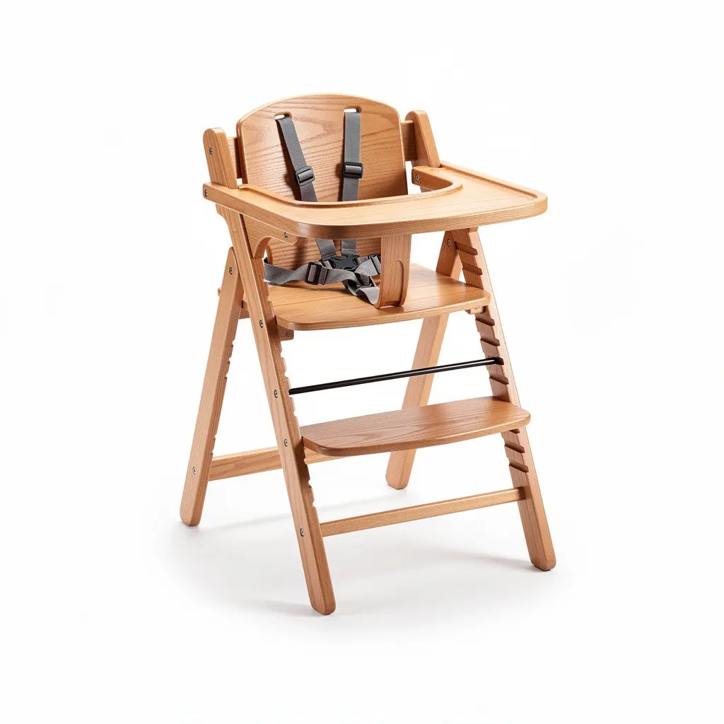 High Chair Convertible Wooden Route-Ready