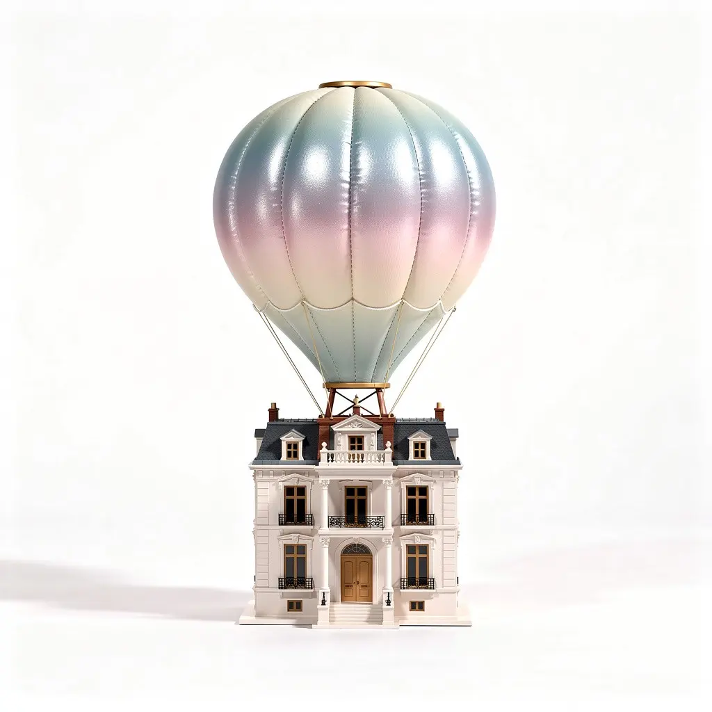 Hot Air Balloon Mansion Cart Theater Cut