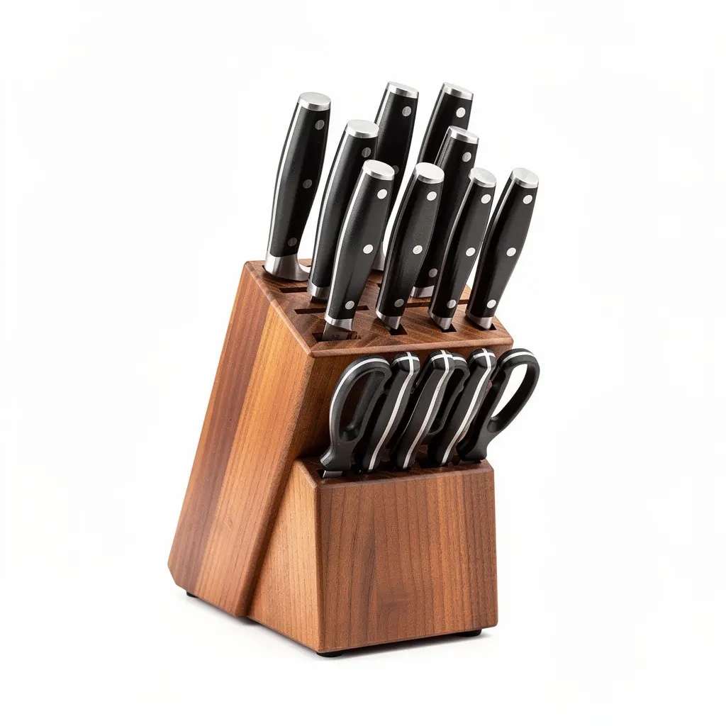 Knife Block Set (14pc) Self-Sharpening Wish Drop