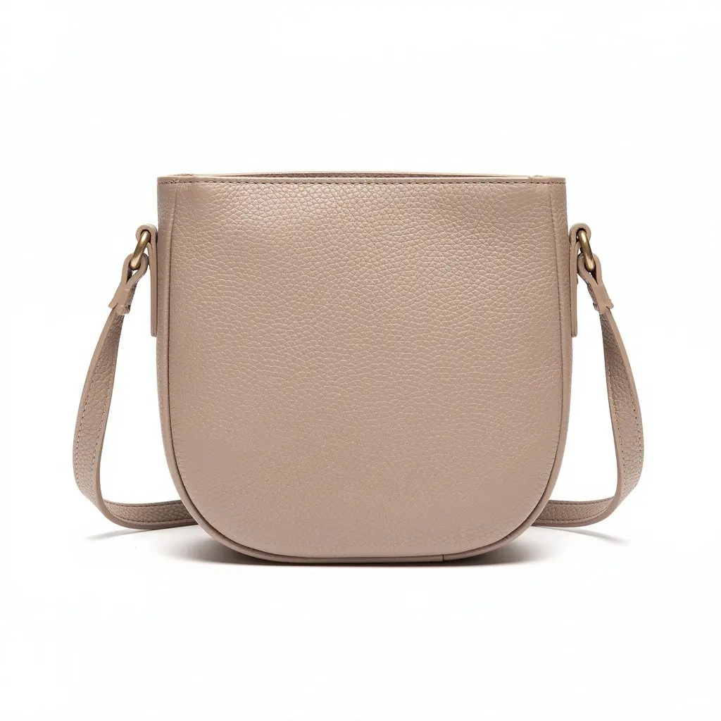 Leather Crossbody Bag Pebbled Cart Theater Cut