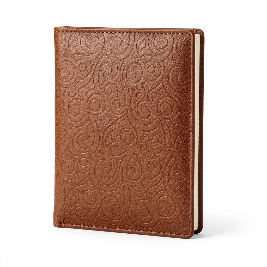 Leather Journal Embossed Wish Drop