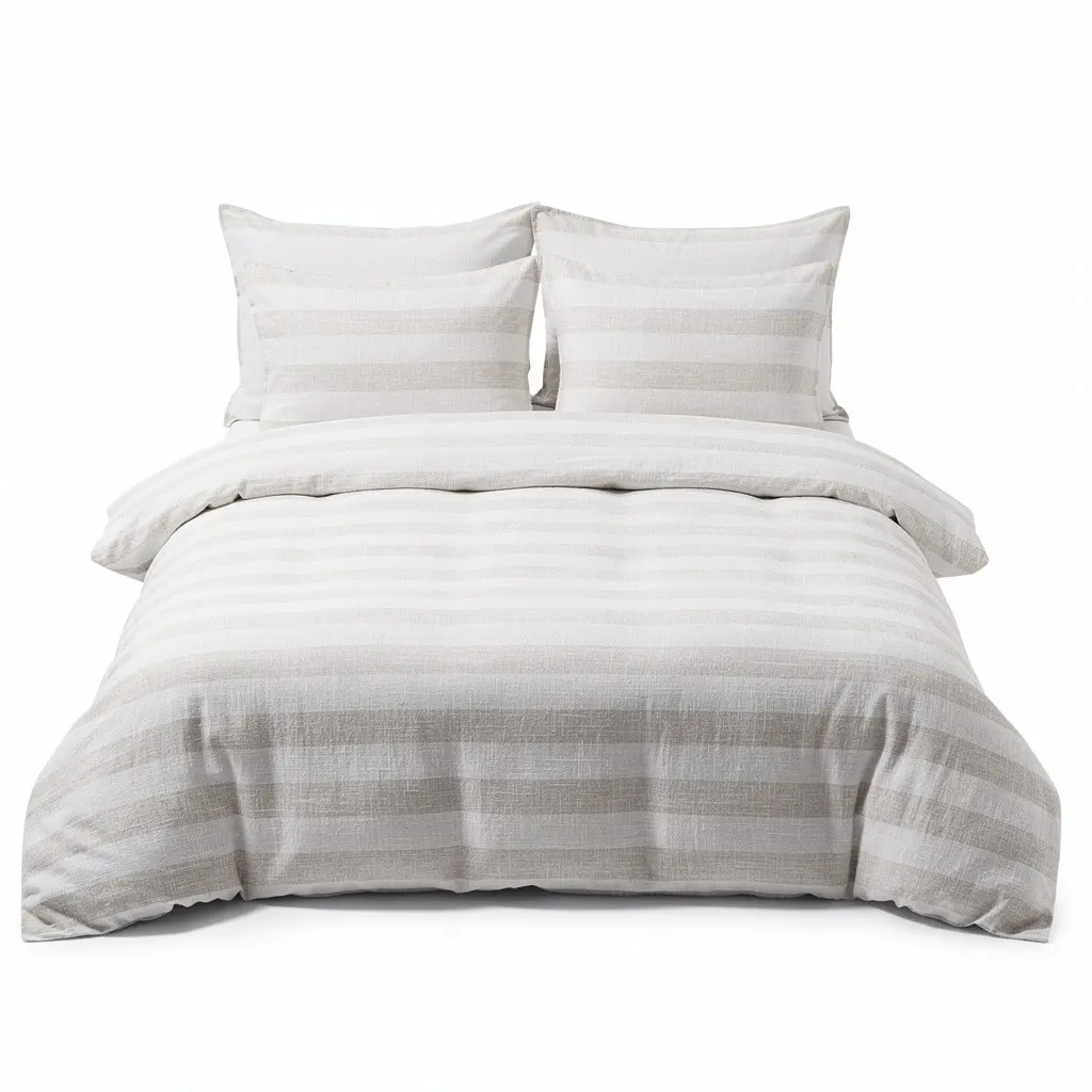 Linen Duvet Set Striped Wish Drop
