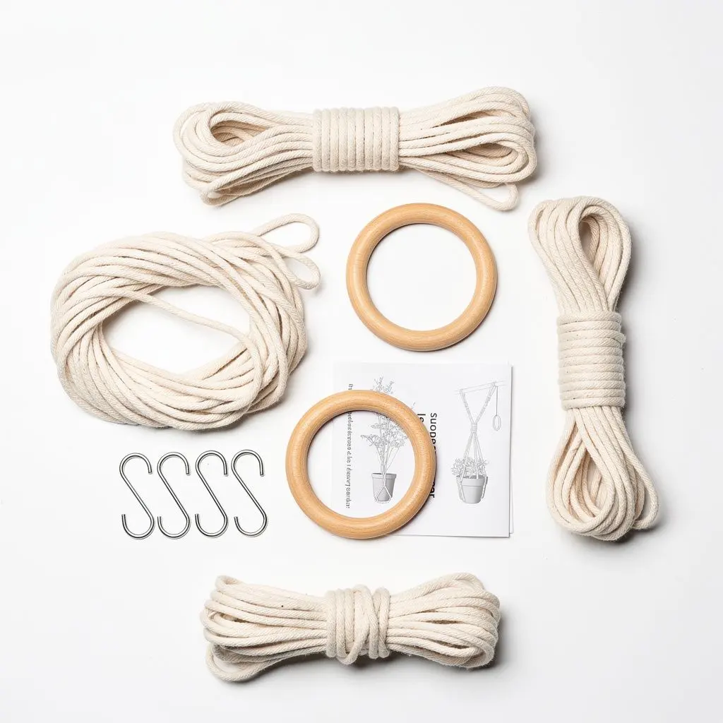 Macrame Plant Hanger Kit Beginner Wish Drop