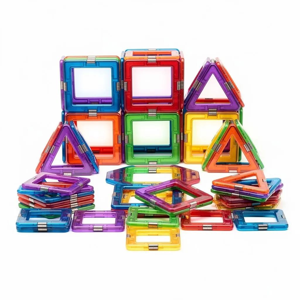 Magnetic Tiles (100pc) Glow Route-Ready