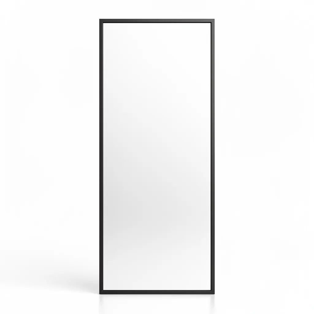Modern Floor Mirror Black Cart Theater Cut