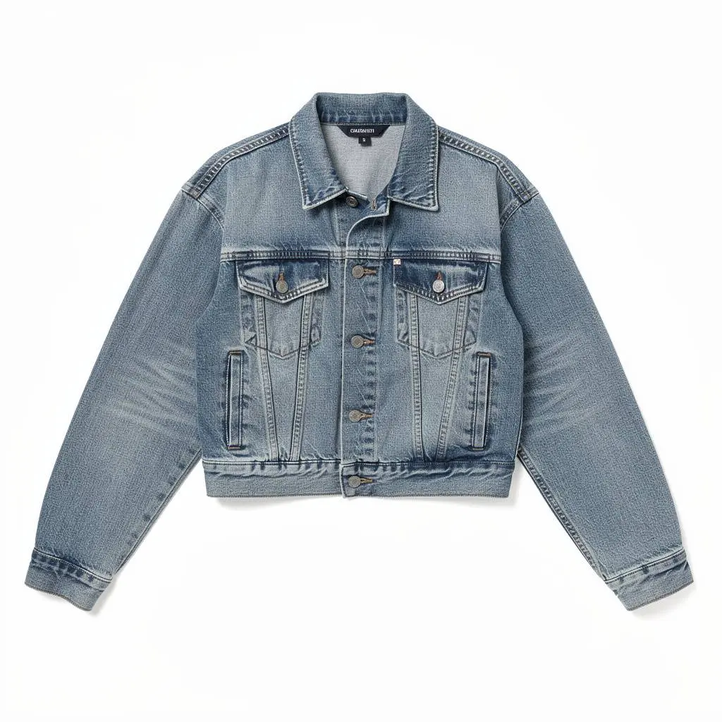 Oversized Denim Jacket Cropped Route-Ready
