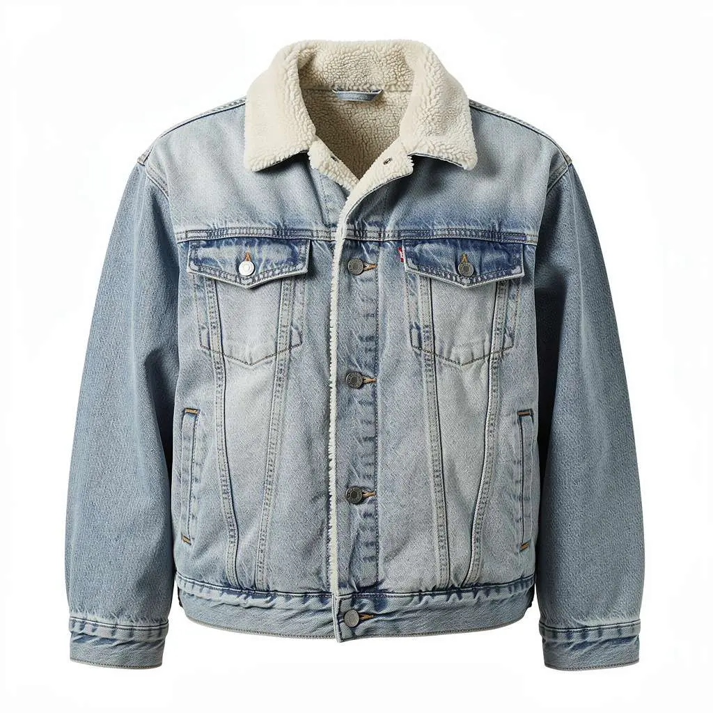 Oversized Denim Jacket Sherpa Zero-Checkout Edition