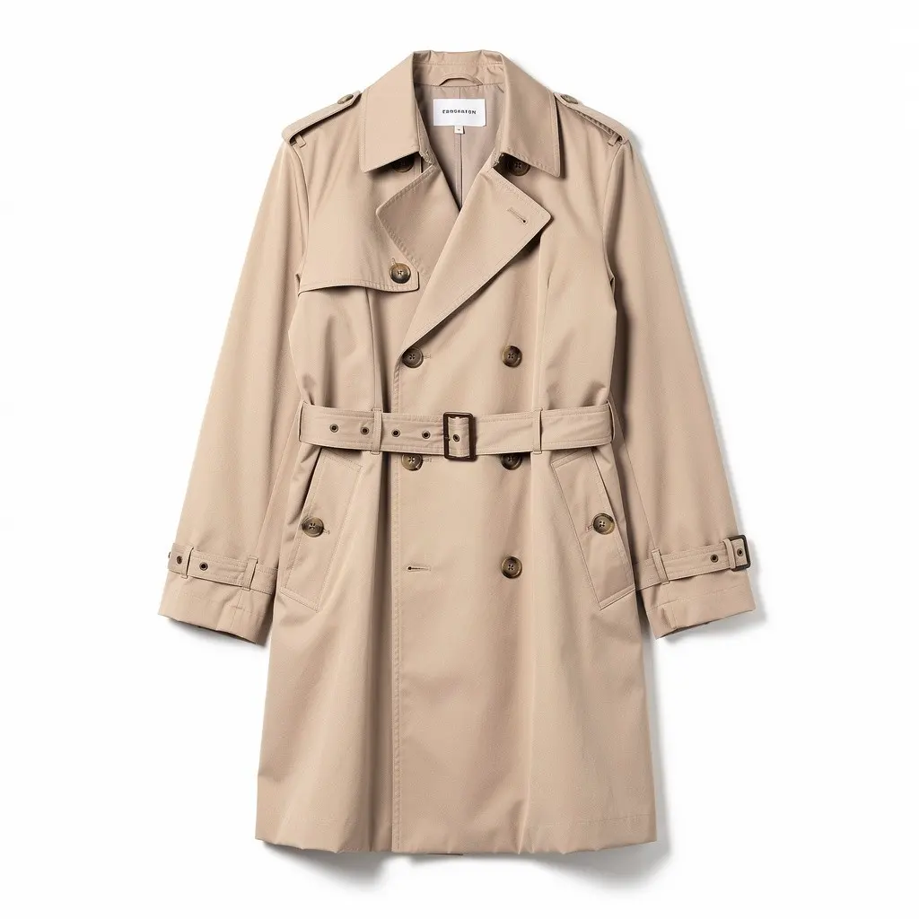 Oversized Trench Coat Cropped Route-Ready