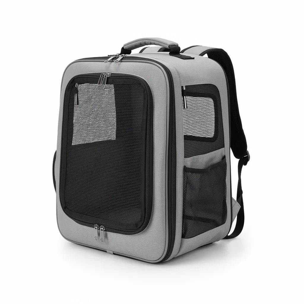 Pet Travel Carrier Backpack Mesh Route-Ready