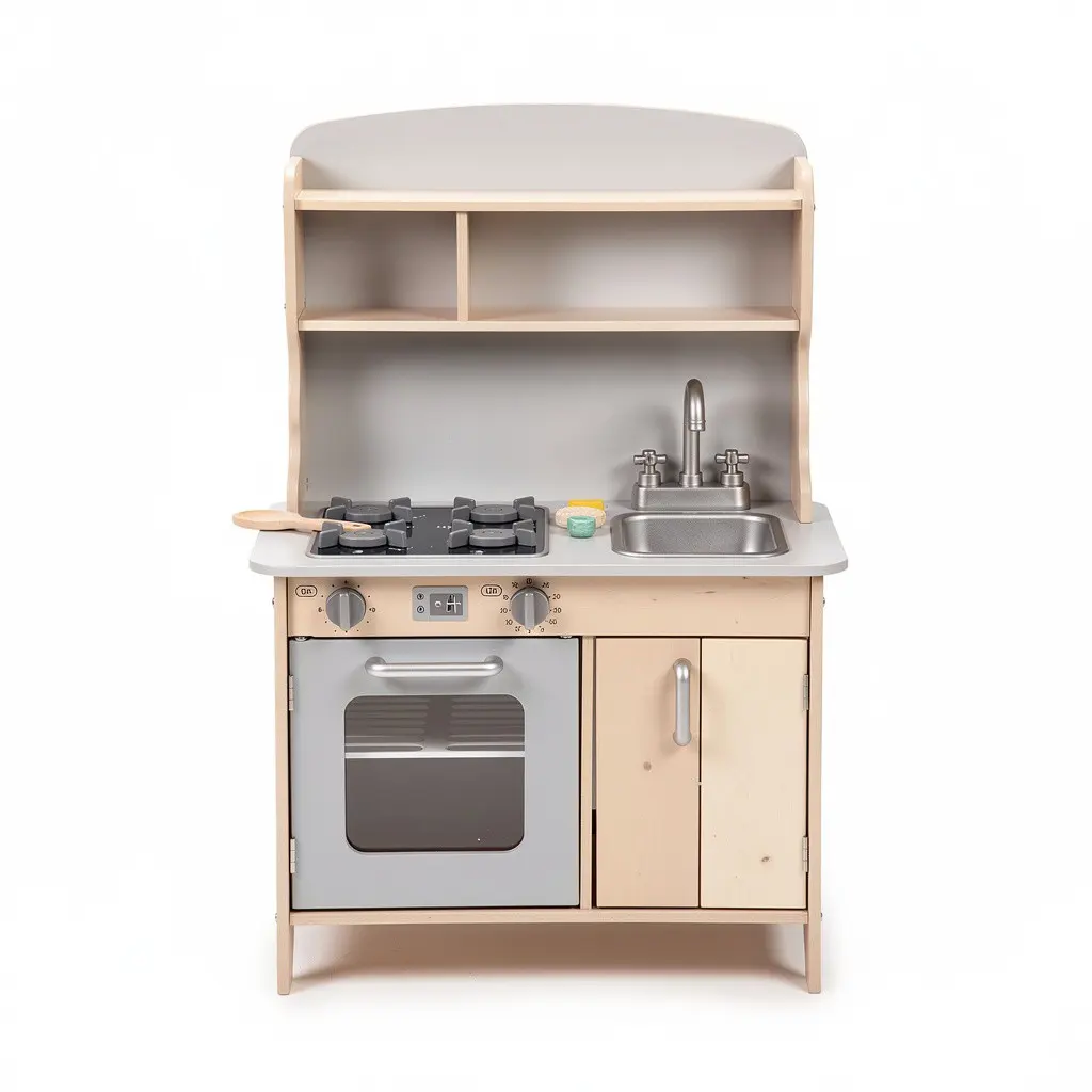 Play Kitchen Set Compact Cart Theater Cut