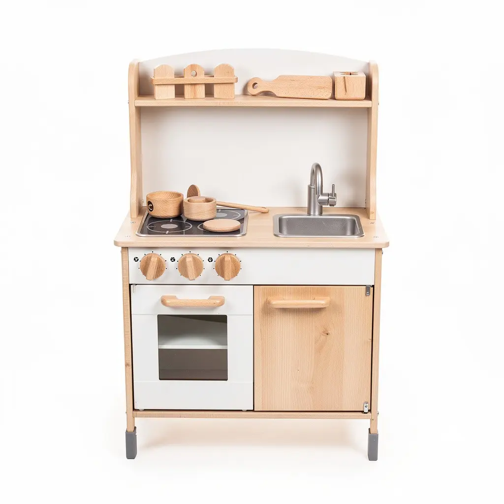 Play Kitchen Set Wooden Zero-Checkout Edition