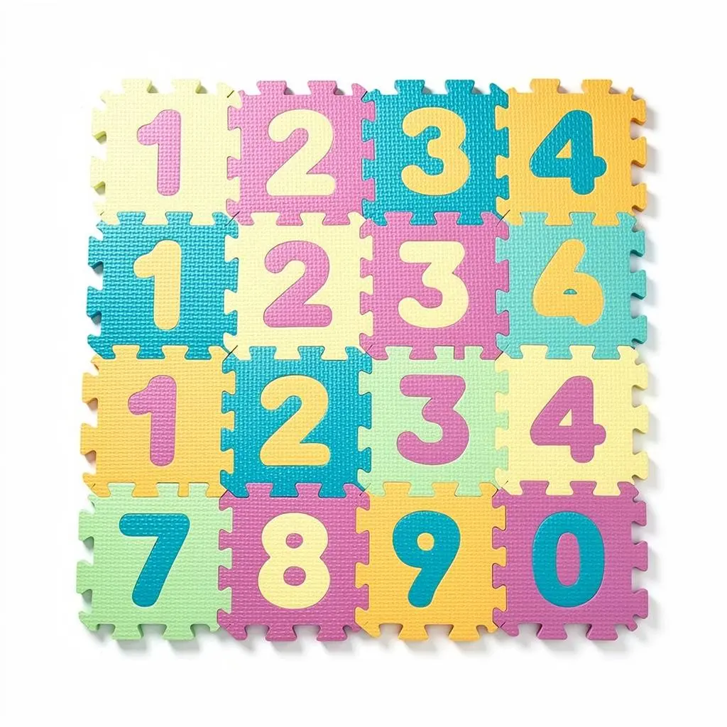 Play Mat Foam Numbers Dopamine Variant