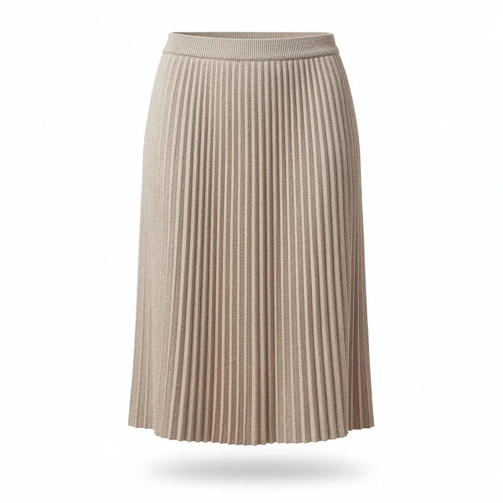 Pleated Midi Skirt Knit Route-Ready