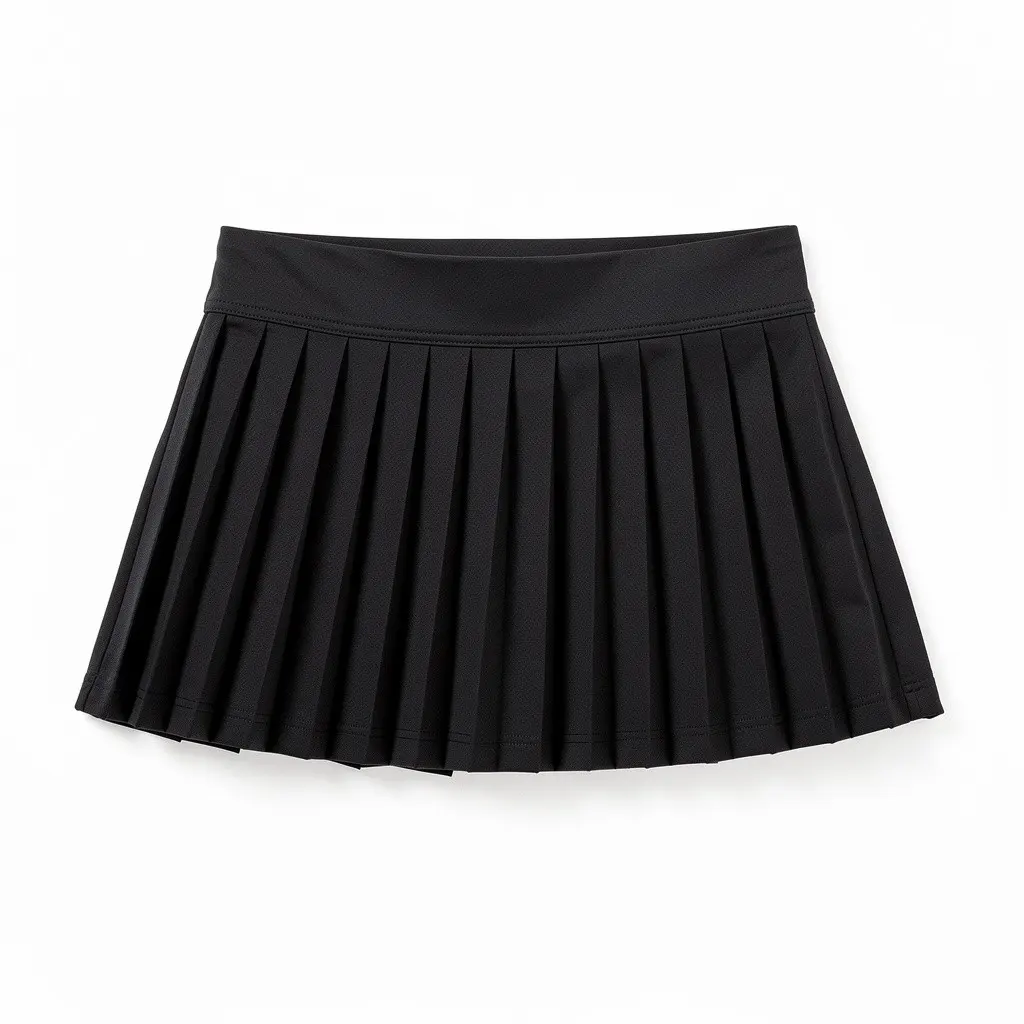 Pleated Tennis Skirt Black Cart Theater Cut