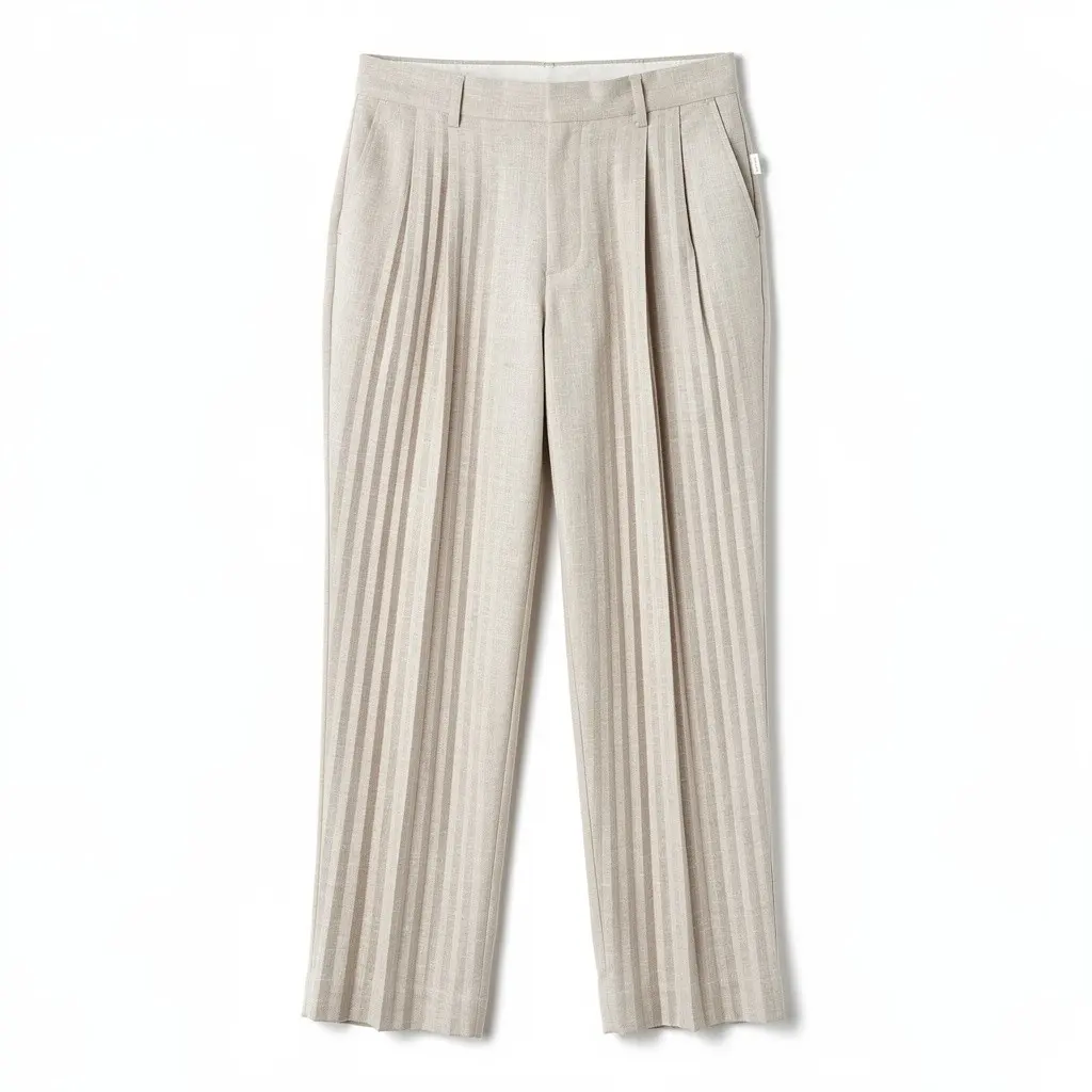 Pleated Trousers Linen Dopamine Variant