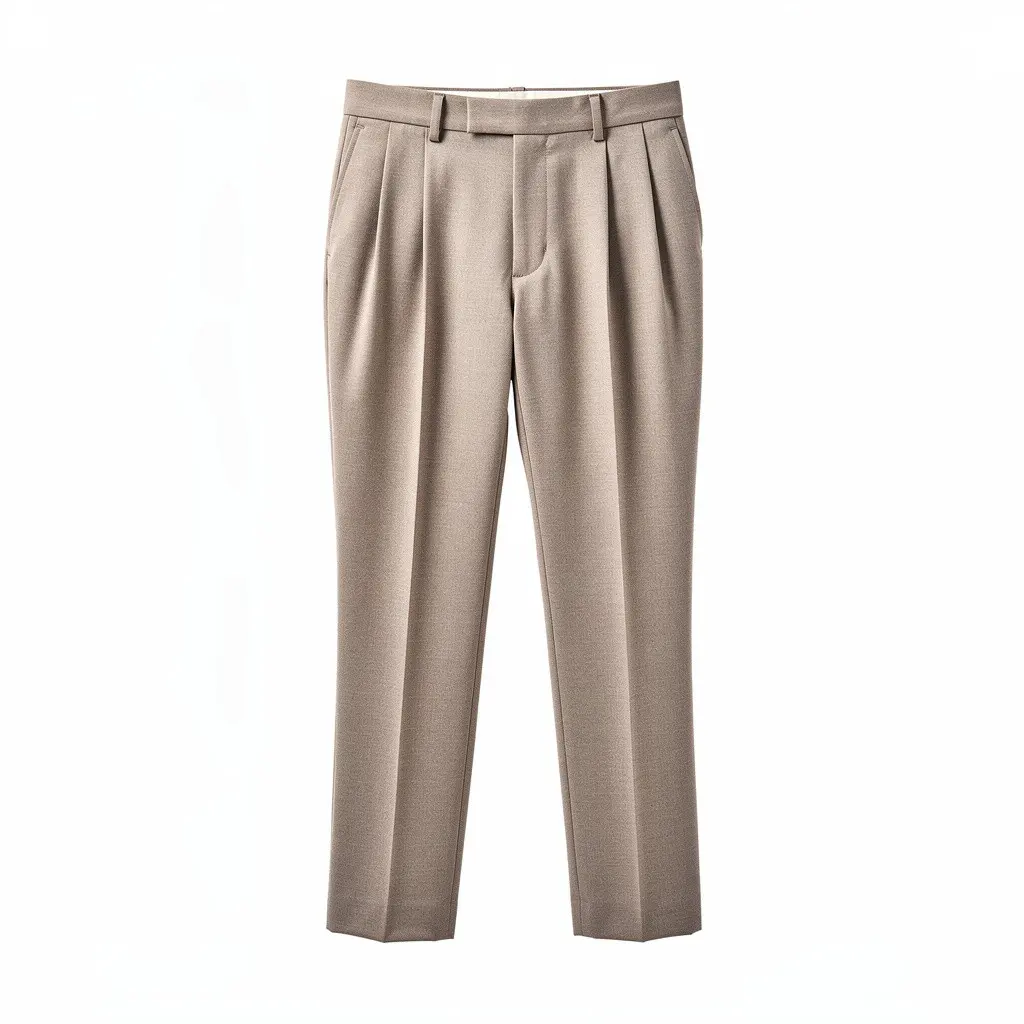 Pleated Trousers Wool Cart Theater Cut