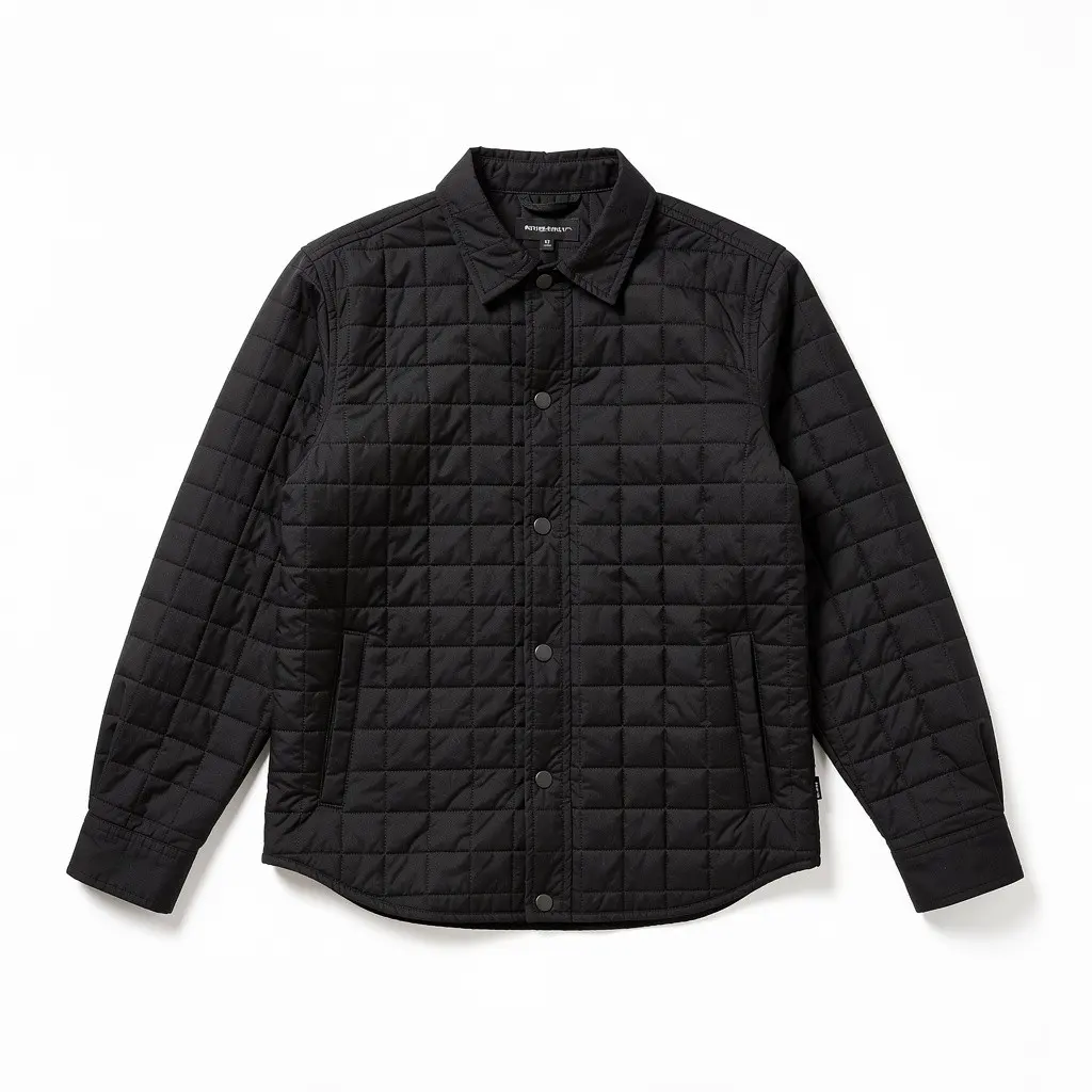 Quilted Overshirt Black Wish Drop