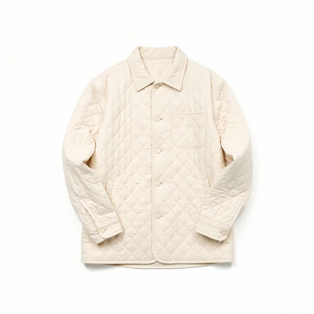 Quilted Overshirt Cream Zero-Checkout Edition