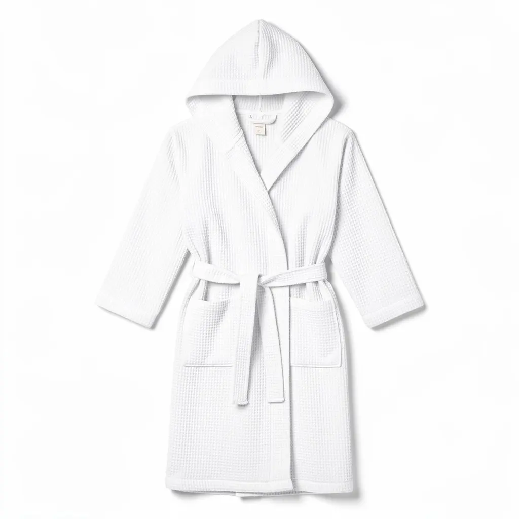 Robe Waffle Spa Hooded Cart Theater Cut