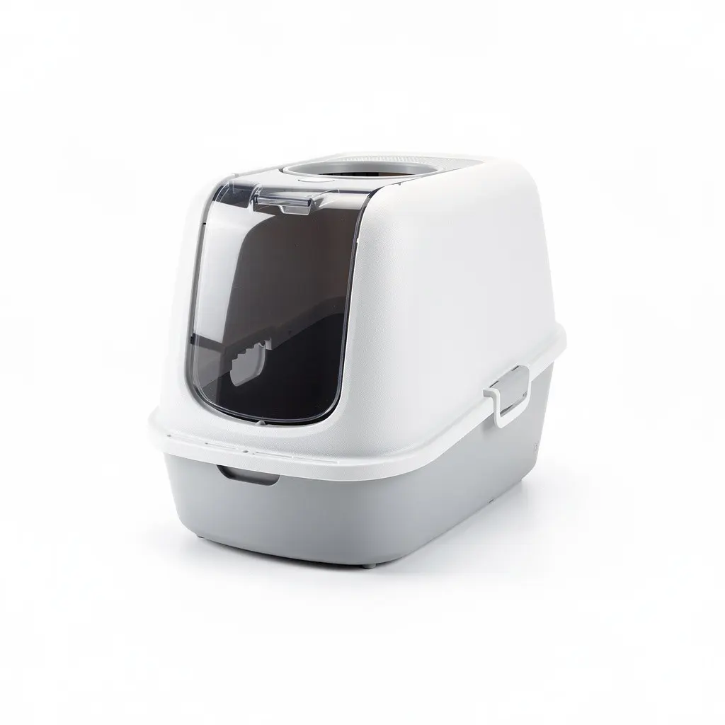 Self-Cleaning Litter Box Hooded Dopamine Variant