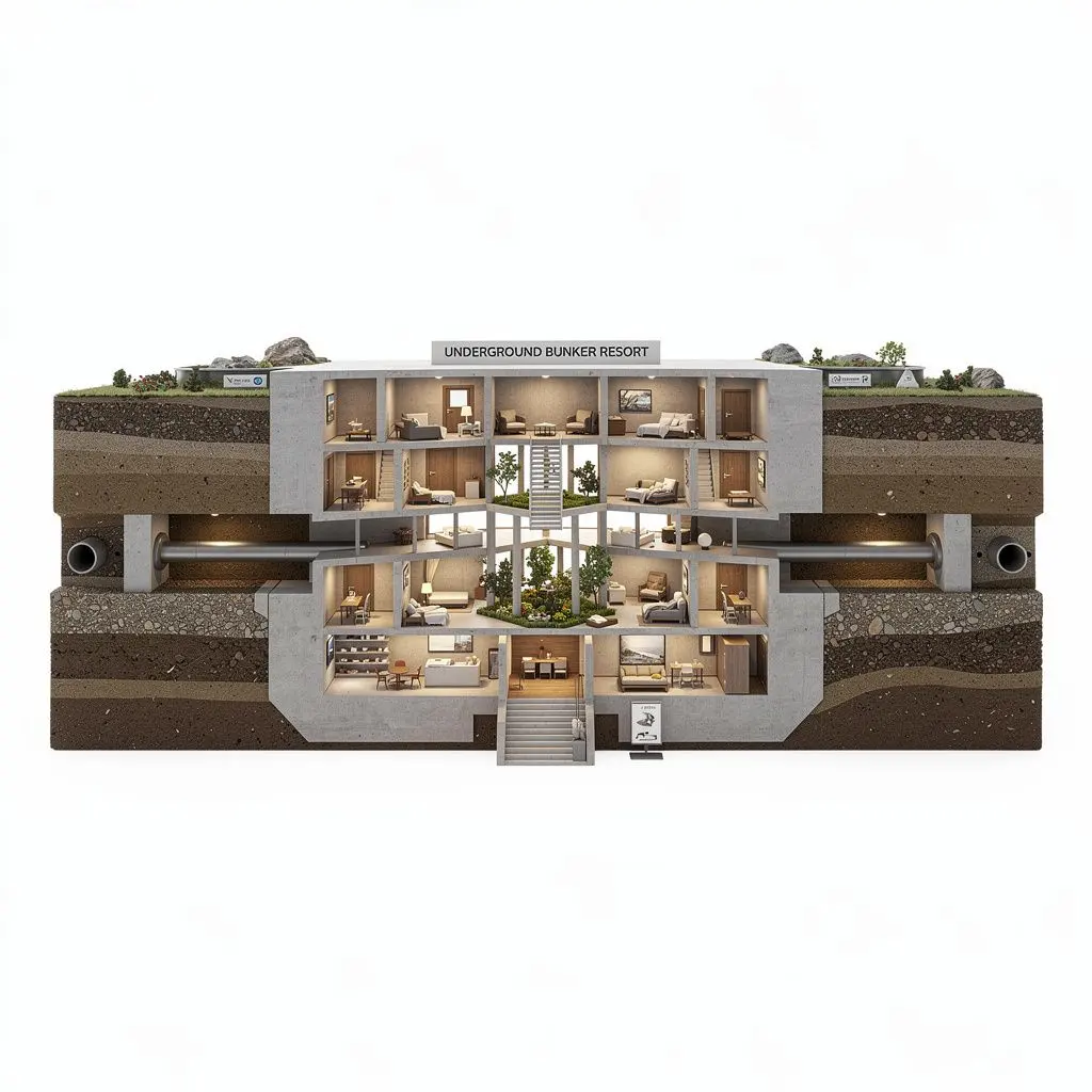 Underground Bunker Resort Zero-Checkout Edition