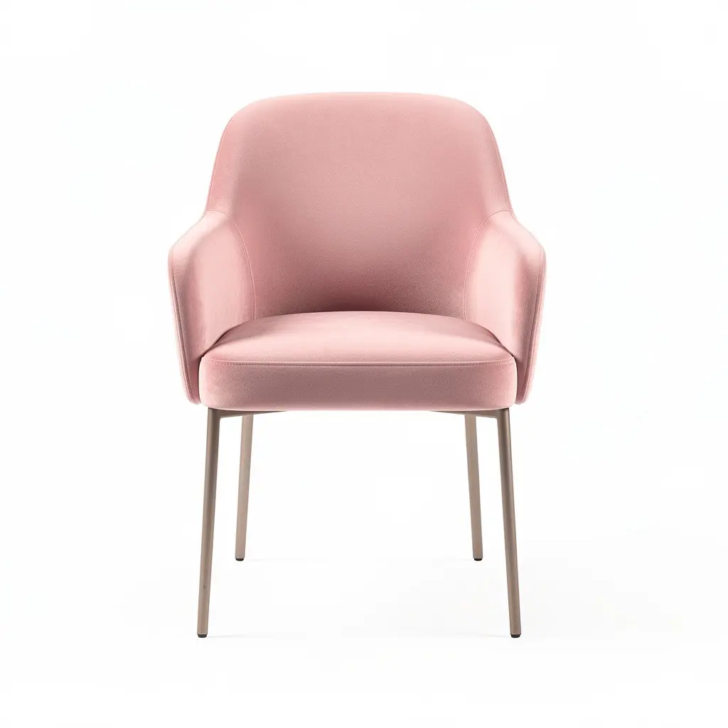 Velvet Accent Chair Blush Zero-Checkout Edition
