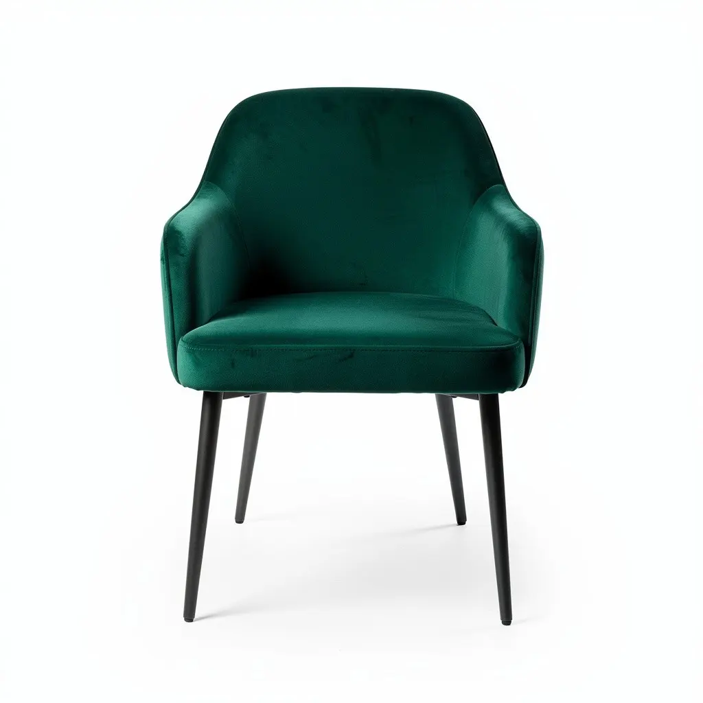 Velvet Accent Chair Emerald Wish Drop