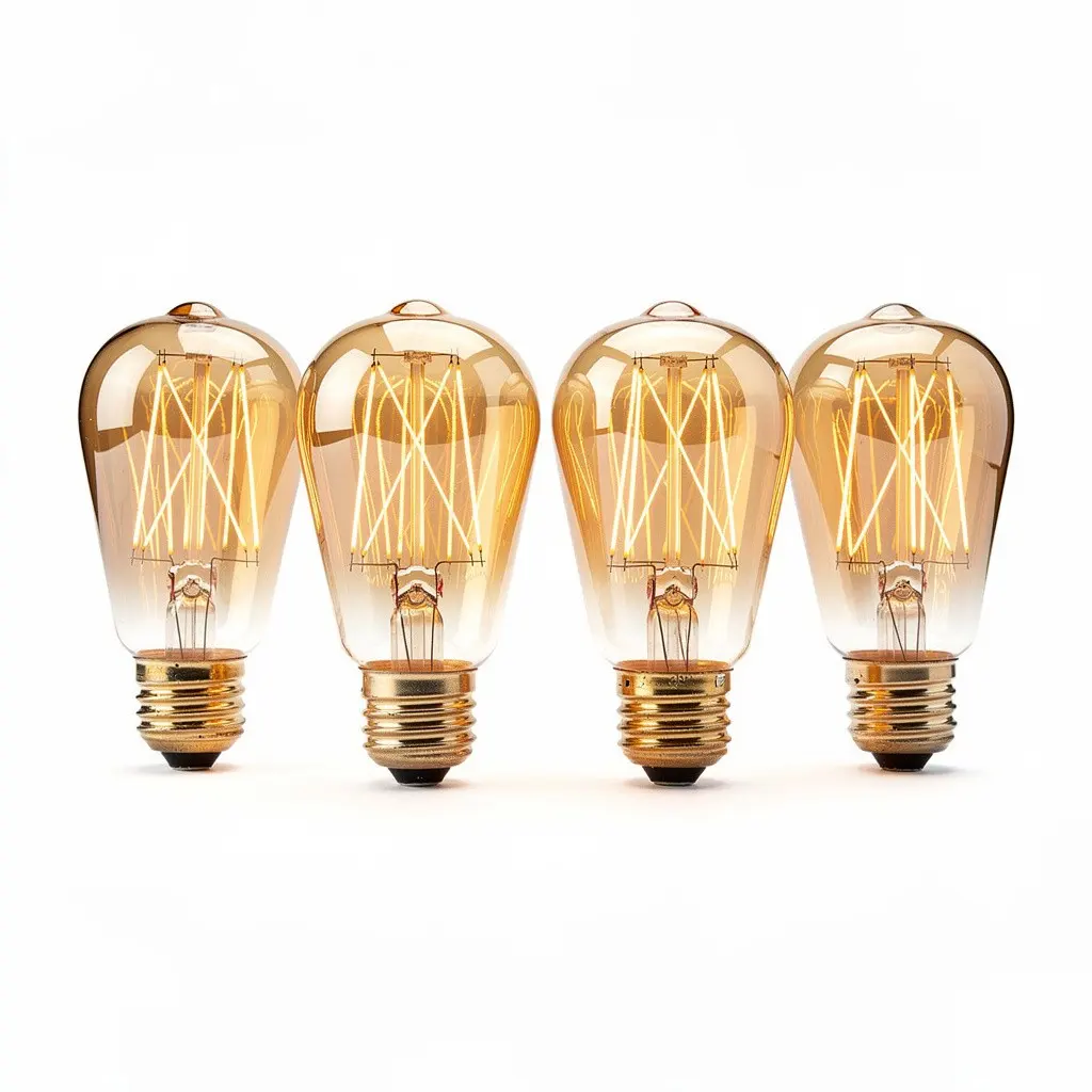 Vintage Edison Bulbs 6pk Amber Cart Theater Cut