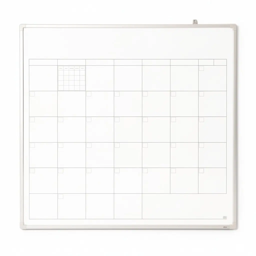 Wall Calendar Dry-Erase Monthly Route-Ready