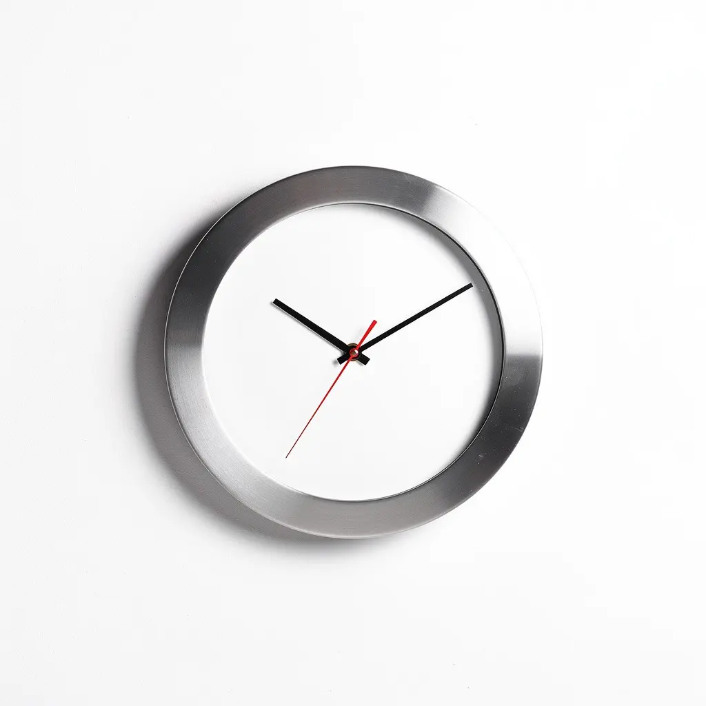 Wall Clock Minimalist Metal Dopamine Variant