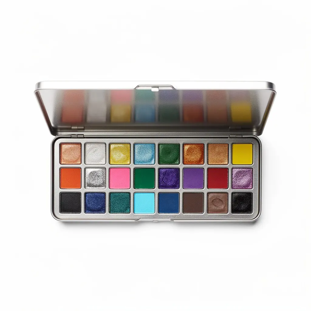 Watercolor Pan Set (36) Metallic Cart Theater Cut